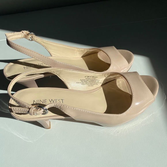 Gently used Nude Blush sling back pumps - Picture 2 of 9